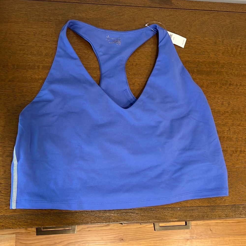 NWT Aerie cropped workout top with built in bra